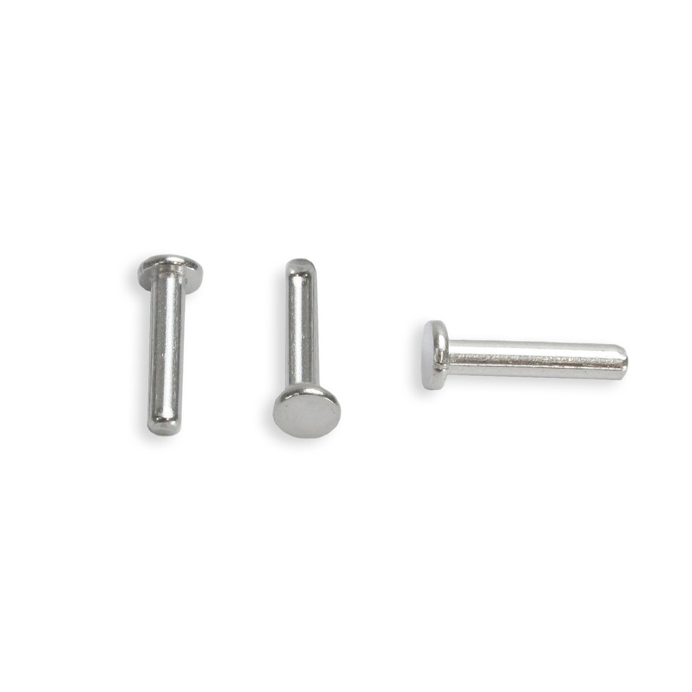 Rivets and Findings Aluminum Flat Head 1/16" Rivets, 5/16" Long, Pack of 50